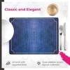 Pimpernel Blue Croc Leather Placemats - Set of 4 Durable Cork-Backed Dining Mats with Crocodile Texture Pattern - Heat Resistant & Stain Resistant - 3 of 4