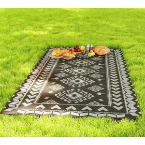 LOVSON Outdoor Rug for Patio for Decor,Portable Outside Camping Area Carpet Mat,Reversible Rug,for Backyard Porch,Picnic - 1 of 4