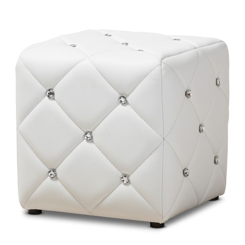 Stacey Modern and Contemporary Faux Leather Upholstered Ottoman - Baxton Studio, 1 of 7