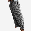 Amaryllis Women’s High Waist Denim Checkered Pants Relaxed Wide Leg Pleated Front Vintage Wash Statement Jeans - 2 of 4