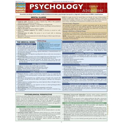 Psychology: Abnormal - (Quick Study: Academic) by  Barcharts Inc (Poster)