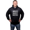 Worlds Okayest Brother Sweatshirt Funny Shirts Big Brother Sister Gift Hoodie - Crazy Dog Hoodie - 2 of 4