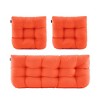 Outdoor Chair Cushions,3 Piece Loveseat Outdoor Cushions Set,Tufted/Wicker Patio Cushion for Patio Furniture All Weather,44"x19"x5" - 4 of 4