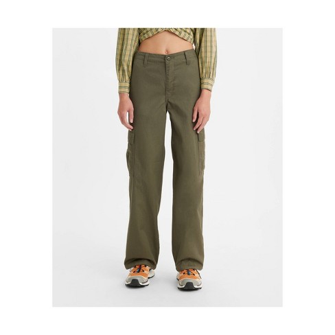 Levi's® Women's Mid-rise 94's Baggy Cargo Wide Leg Jeans - Olive Cargo 29 :  Target