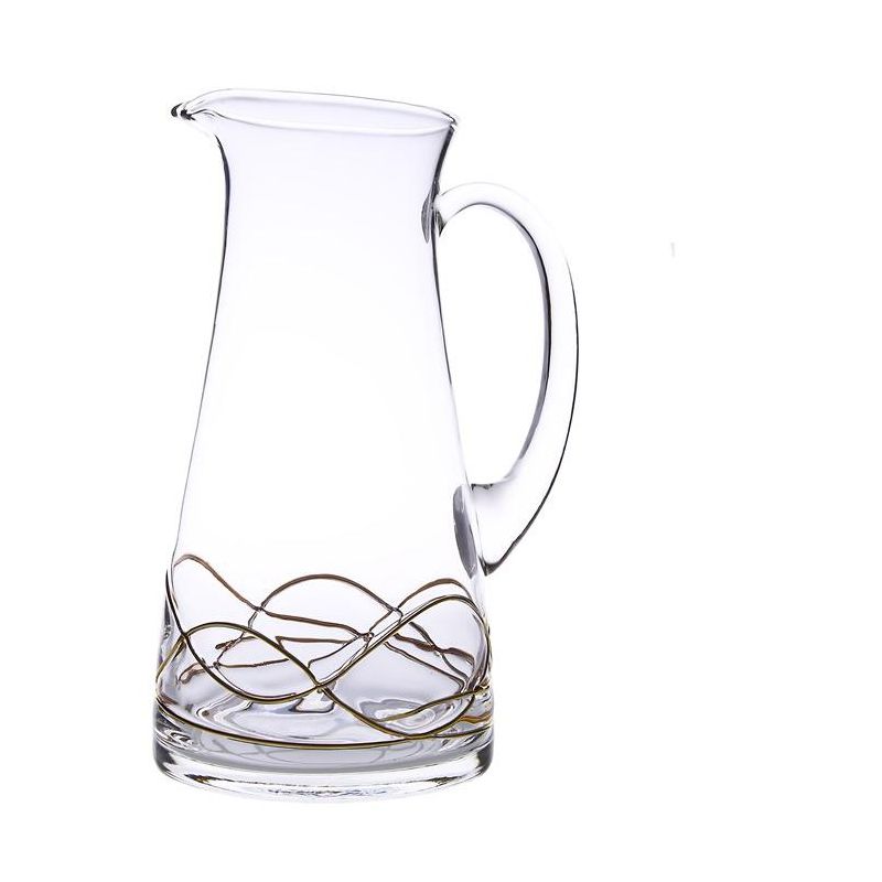Classic Touch Swan Shaped Pitcher with 14K Gold Swirl Design, 2 of 4