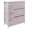 Sorbus Dresser with 7 Drawers - Storage Chest Organizer with Steel Frame, Wood Top, Handles, Fabric Bins - 2 of 4
