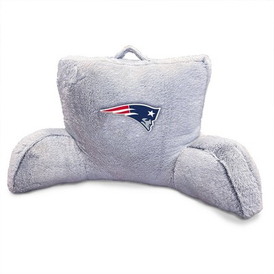 Nfl New England Patriots Faux Fur Logo Backrest Support Pillows