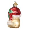 Old World Christmas Blown Glass Ornament for Christmas Tree, Holly Hat Pug - 3 of 4