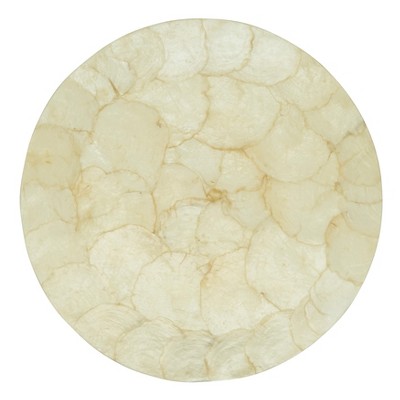 Gold Capiz Shell and Resin Round Placemats, Set of 4