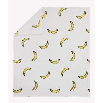 50"x60" Banana Throw Blanket Yellow/White - Mr. Kate