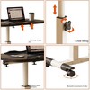 Acekool Adjustable Overbed Table with Wheels, Foldable Rolling Side Desk for Laptop & Workstation, Height Adjustable for Home Office - 4 of 4