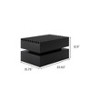 POVISON 15.75" Modern Minimalist Modular Coffee Table, MDF, Black - 4 of 4