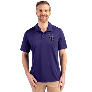 Colorado Rockies Cutter & Buck Prospect Eco Textured Stretch Recycled Mens Short Sleeve Polo - 1 of 1