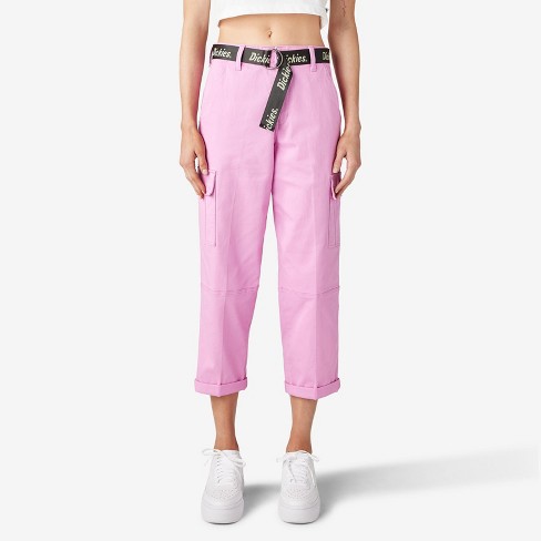 Dickies Women's Relaxed Fit Cropped Cargo Pants, Wild Rose (wr2), : Target