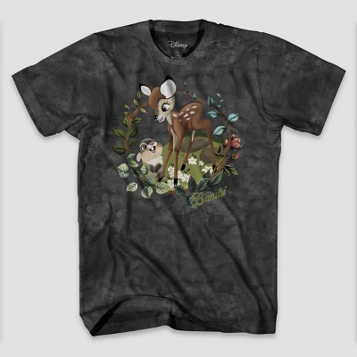 Men's Disney Bambi Short Sleeve Graphic T-Shirt - Black Wash