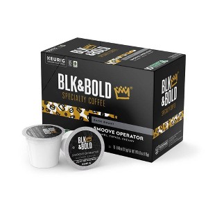 BLK & Bold Specialty Beverages Smoove Operator Dark Roast Keurig K-Cup Coffee Pods - 10ct - 1 of 3