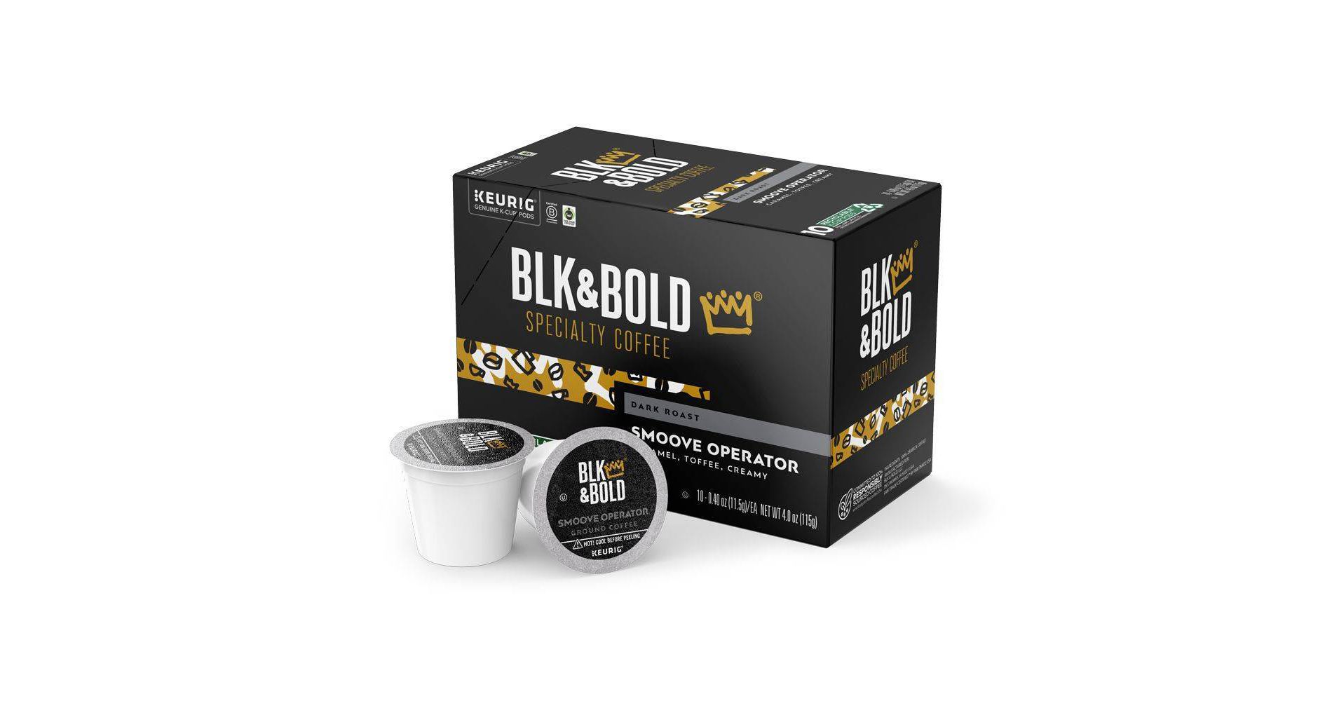 BLK & Bold Specialty Beverages Smoove Operator Dark Roast Keurig K-Cup Coffee Pods - 10ct