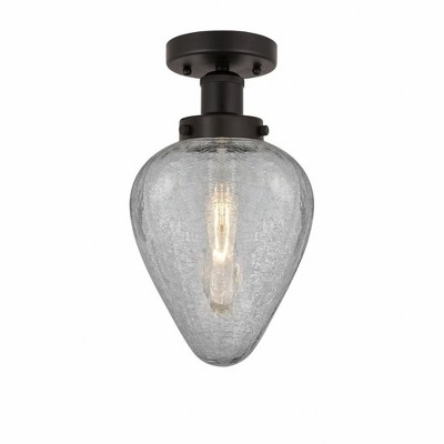 Geneseo - 1 Light Semi-Flush Mount In Industrial Style-9.75 Inches Tall and 6 Inches Wide
