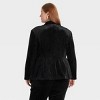 Women's Velvet Blazer - Ava & Viv™ Metallic Black Pinstripe - image 2 of 3