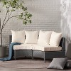 Christopher Knight Home Harper Outdoor Wicker Curved 76" W Loveseat Sectional with Cushions - 2 of 4