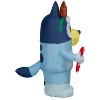 Gemmy Christmas Airblown Inflatable Bluey w/Antlers Holding Candy Cane Bluey, 3.5 ft Tall - 4 of 4