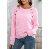 Women’s Casual Leopard Print Knitted Pullover Sweaters Long Sleeve Crew Neck Jumper Tops - 3 of 4