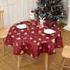 Christmas Tablecloth Reindeer Pattern Tablecloth Deer Tablecloth Home Decor Waterproof Easy Care Dining Table Covers - 3 of 4