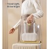 HTUTWOO Travel Jewelry Case, Jewelry Organizer Box with Mirror, Woven Embossed PU Leather, Portable Jewelry Storage, Gift Idea, Cloud White - 2 of 4