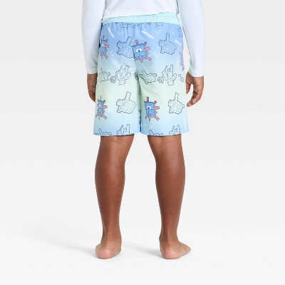 Minecraft Boys' Minecraft Aqua Mobs Swim Trunks - Blue L — фото 2