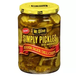 Mt. Olive Simply Pickles Hamburger Dill Chips - 24 fl oz