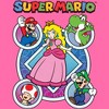 Girl's Nintendo Super Mario Bros Princess Peach Character Circles Crop T-Shirt - 2 of 3