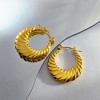 Versatile Gold Hoop Earrings for Women Small Chunky Gold Hoop Earrings Radiant Gold Hoops Pack - 2 of 4