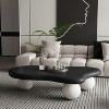 Kumasinova 40"/47" Cloud-Shaped Coffee Table with 3-Ball Legs for Living Room,On-Trend Center Table Decorative Cocktail Table with MDF Frame - 4 of 4