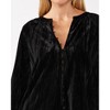 Women's Velvet Button Front V-neck Blouse - LOVESTITCH - 4 of 4