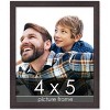 PosterPalooza | Photo Size Textured Brown Picture Frame - UV Acrylic, Foam Board Backing, Hanging Hardware - 2 of 4
