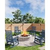 High Back Rocking Chair Set of 2 with Side Table - HDPE Poly Lumber, 380lb Capacity & Weather-Resistant for Patio, Porch - 2 of 4