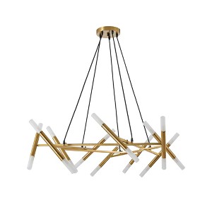 Airsurfer 41" Branch Chandelier - Adjustable Frosted Tube Pendant Light for Dining/Living Room (No Bulbs) - 1 of 4