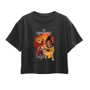 Girls' - Disney - Lion King Poster Short Sleeve Boxy Graphic T-Shirt - 1 of 2