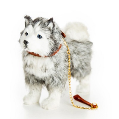 The Queen's Treasures 18 In  Doll  Husky Puppy Dog with Leash and Collar