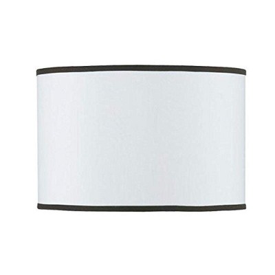 Cal Lighting SH-7115 10-Inch Side Drum Hardback Fabric Shade with Trims