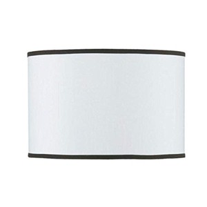 Cal Lighting SH-7115 10-Inch Side Drum Hardback Fabric Shade with Trims - 1 of 1