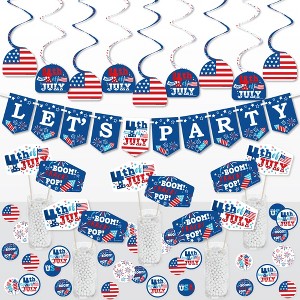 Big Dot of Happiness Firecracker 4th of July -  Party Supplies Decoration Kit - Decor Galore Party Pack - 51 Pieces - 1 of 4