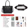 3PCS Purses Tote Bag and Wallet Set Shoulder Satchel Crossbody Bags Leather Handbag - 4 of 4
