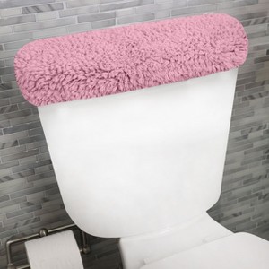Waterford Tufted Bath Rug, Extra Soft and Absorbent, Non-Slip Bath Carpet, Machine Wash Dry, bath rugs for Bathroom Floor, 10 x 22 Tank Cover, Pink - 1 of 4