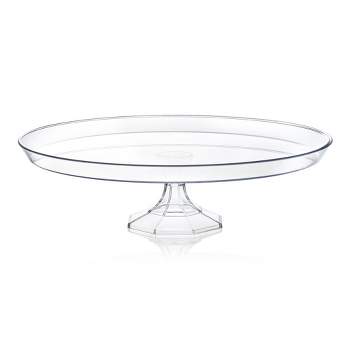 Smarty Had A Party 11.6" Clear Medium Round Plastic Cake Stands (12 Cake Stands)