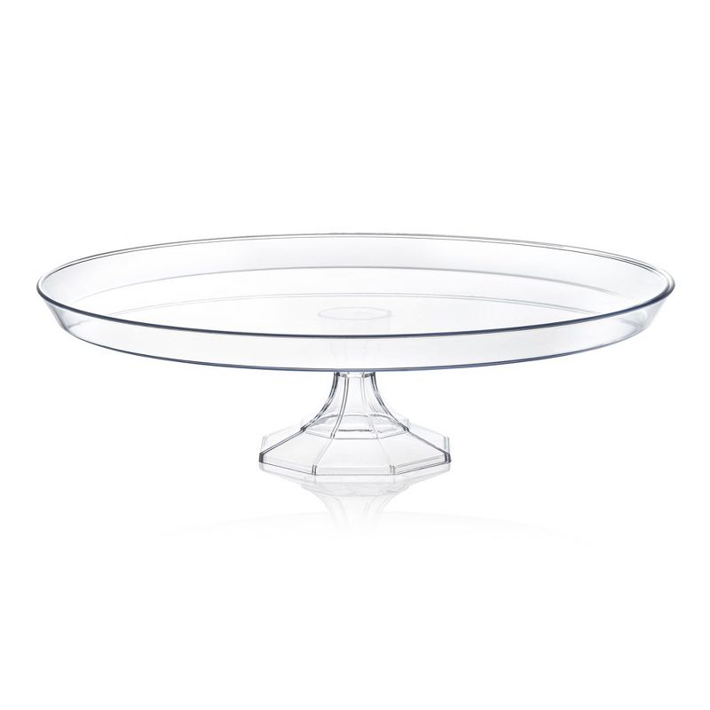 Smarty Had A Party 10.5" Clear Small Round Plastic Cake Stands (12 Cake Stands), 1 of 2