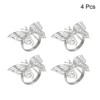 Unique Bargains Dining Table Alloy Decorative Wear-Resistant Butterfly Shape Napkin Rings 4 Pcs - 3 of 4