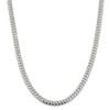 Black Bow Jewelry Men's 6.5mm Sterling Silver Solid Domed Curb Chain Necklace - 2 of 4