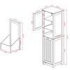 Sevobal Bathroom Storage Cabinets, Floor Organizer with Flip Drawer and Open Storage Shelf for Bathroom, White, 15.74"*13.77"*55.11" - 4 of 4