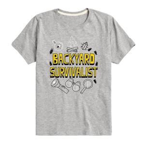 Boys' - Instant Message - Backyard Survivalist Short Sleeve Graphic T-Shirt - 1 of 4